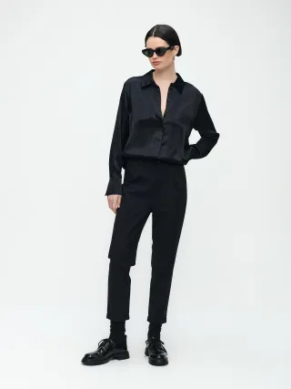 Jane Lushka - Sofi Viscose Blouse black - Gr. - XXS