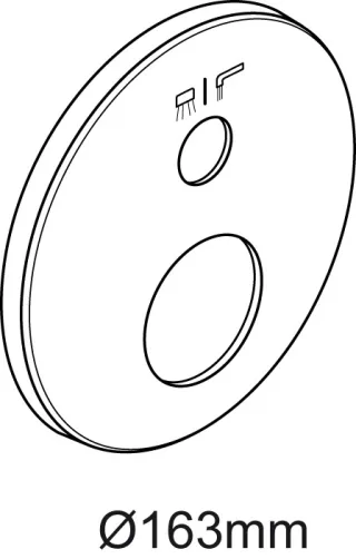 Ideal Standard Rosette, d:163mm, Chrom A861260AA