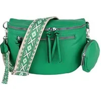 MIRROSI Bauchtasche Damen Taschen, Umhängetasche, Brusttasche, 30x20x9cm Veganes Leder (Schultertasche für jeden Anlass, (dazu 1x Münzbeutel und 1x Schlüsselband), Crossbody Bag, Bohemian gemusterten& verstellbaren Schulterriemen