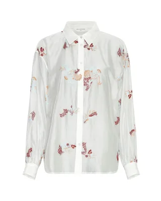 msch copenhagen - MSCHSabine Shirt EMB Egret - Gr. - S