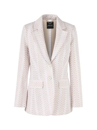 Marc Cain Collections - Ajour-Blazer white - Gr. - 36
