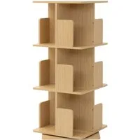 ML-DESIGN Bücherregal Spielzeugregal drehbar 360 Grad Regal Standregal freistehend Drehregal, Lagerregal mit 3 Ebenen & 12 Fächern für Wohnzimmer Büro Kinderzimmer