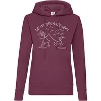 Youth Designz Kapuzenpullover Die Mit Dem Hund Geht Damen Hoodie Pullover mit trendigem Frontprint
