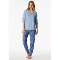 uncover by SCHIESSER Schlafanzug Uncover Nightwear (2 tlg) Baumwolle, Single Jersey-Qulität, langärmelig, bequem, atmungsaktiv