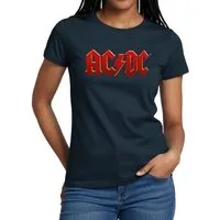Spreadshirt T-Shirt AC/DC Klassisches Logo Mit Blitz Frauen T-Shirt (1-tlg)