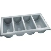 GRÄWE Besteckkasten GRÄWE Besteckkasten leer 4 Fächer Gastronorm 1/1 inkl. Deckel stapelba