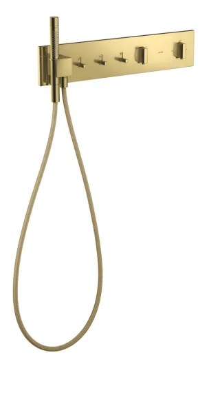 Hansgrohe Thermostatmodul 540/110 Axor ShowerComposition 3 Verbraucher, polished gold optic, 1257299 12572990