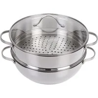 GRÄWE Bratpfanne GRÄWE Servierpfanne 28 cm mit Dampfeinsatz, Serie Pro-Line