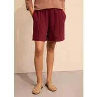 bonprix Sweatshorts aus Baumwolle und Polyester, hochgeschnittener, elastischer Bund