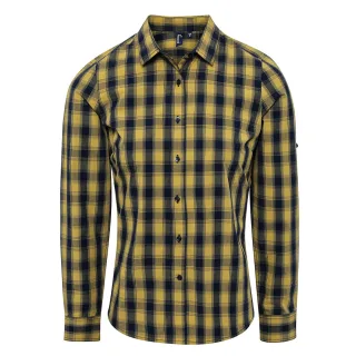 Premier - "Mulligan" Hemd für Damen Langärmlig (Camel/Marineblau)