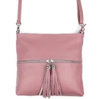 ITALYSHOP24 Schultertasche Made in Italy Damen Leder Brust Tasche Body Messenger Umhängetasche, PREMIUM QUALITÄT Echtleder Business Hobo Shopper CrossBody geräumig