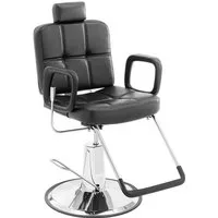 Physa Armlehnstuhl Friseurstuhl Friseursessel Kopf- und Fußstütze 52-64 cm 150 kg schwarz, Schwarz