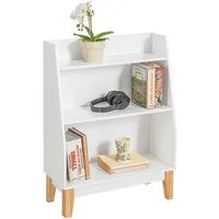 SoBuy Bücherregal KMB47, Kinderregal mit 3 Fächern Aufbewahrungsregal für Kinder Standregal