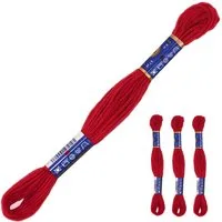 maDDma 3 Docken Stickgarn Sticktwist Stickgarn, 8 m, 3282 dunkelrot