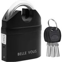 Belle Vous Vorhängeschloss Belle Vous Alarmschloss 110 dB mit 3 Schlüsseln, wetterfest