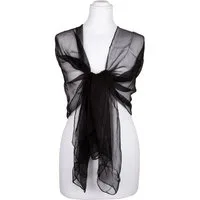 Seidenschal Seidenschal Halstuch Schal Chiffon Schwarz