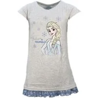 Disney Pyjamaoberteil Disney Die EIskönigin Elsa kurzarm Schlafshirt Nachthemd Schlafkleid Gr. 98 bis 128