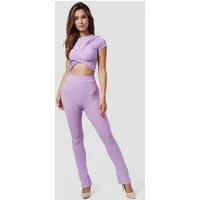 Rayshyne Freizeitanzug RS22 (2-tlg., Femininer Lounge Zweiteiler Hose & Wickeltop)