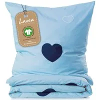 Lavea Kinderbettwäsche Bettwäsche Kinder Herzen Set, mit Reißverschluss, mit Herzmotiv, 100% Baumwolle, 2 teilig, weiche Bezüge für Bettdecke und Kopfkissen