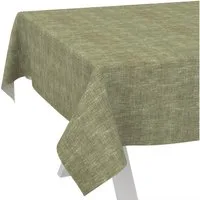 ANRO Tischdecke Alica Leinen Melliert Tischwäsche (Einzelstück 1-tlg), wasserabweisend Melliert Olive 90x130cm
