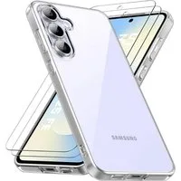 SmartUP Smartphone-Hülle + 2X Schutzglas für Samsung Galaxy S25 FE 5G Panzerfolie Display Case 6,7 Zoll, kompletter Rundumschutz