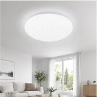ZMH LED Deckenleuchte Rund Moderne Deckenlampe für Wohnzimmer Schlafzimmer Flur, 6000K, LED fest integriert, Kaltweiß, Sternhimmel 18w