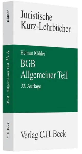 BGB Allgemeiner Teil: Ein Studienbuch