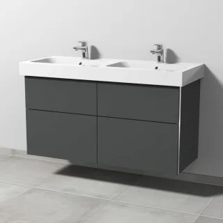 Sanipa 3way Waschtischunterbau zu Geberit iCon Waschtisch mit 4 Auszügen, Anthrazit-Matt BR65622