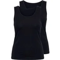 Ulla Popken Unterhemd Tanktops 2er-Pack Rundhalsausschnitt ärmellos