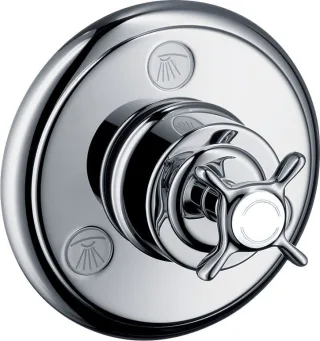 Hansgrohe Vierwegeumstellung Unterputz Axor Montreux Quattro/Trio F-Set brushed nickel, 16830820 16830820