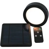 Kynast Garden LED Solarleuchte Solar LED Magnetleuchte warmweiß inklusive Fernbedienung schwarz