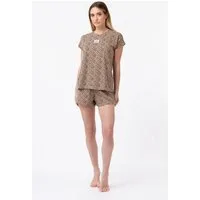 Fila Shorty (2 tlg) im Animal-Look, Baumwolle, Kurzarm