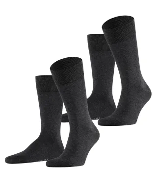 FALKE - FALKE Happy 2-Pack Herren anthra.mel - Gr. - 48.5