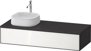 Duravit Zencha Konsolenwaschtischunterbau wandhängend Weiß & Graphit n/a & Supermatt 1300x550x281 mm ZE4812L64800000