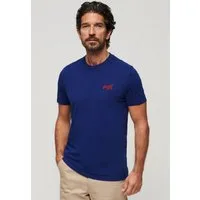 Superdry Rundhalsshirt ESSENTIAL LOGO EMB TEE aus Baumwolle und Single Jersey, Slim Fit, Kurzarm, hüftlang