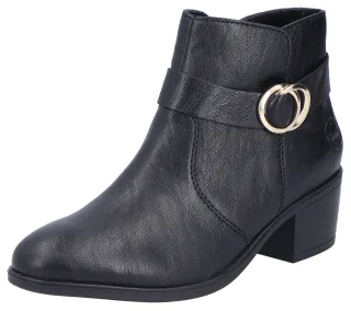 Rieker Stiefelette, Ankleboots, Blockabsatz, mit Innenreißverschluss