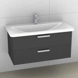Artiqua 412 Waschtischunterschrank für Tonic II K0872 Anthrazit Hochglanz, 412-WU2L-I51-7015-51 412-WU2L-I51-7015-51