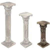 Oriental Galerie Blumenhocker Antike Säule Braunwash 60 cm klein (1 St)