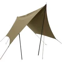 Spetebo Tarp-Zelt Camping Zeltplane ocker zum aufspannen, (300 x 300 x 220 cm, 1 tlg., 1x Biwakplane), Kleines Packmaß von ca. 65 cm x Ø 9 cm (L x D)
