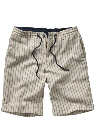 Mey & Edlich Herren Wadenbetoner-Leinenshorts Blau 100 % Leinen