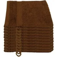 Julie Julsen Waschhandschuh 10-Waschhandschuh-Schokobraun-Waschhandschuh 15 x 21 cm, (10-St)