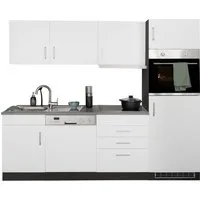 KOCHSTATION Küchenzeile KS-Paris, Breite 230 cm, wahlweise mit E-Geräten und Induktion
