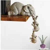 MOPUEA Tierfigur kleine Version Tierfigur Deko, Elefanten Deko, Elefant Statue Figure (3 St)