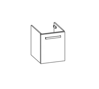Artiqua 411 Waschtischunterschrank für DuraSquare 073245, Eiche Weiß quer NB, 411-WUT-D72-R-7185-440 411-WUT-D72-R-7185-440