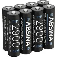 ABSINA Absina Mignon (AA)-Akku NiMH 1.2 V 8 St. Batterie