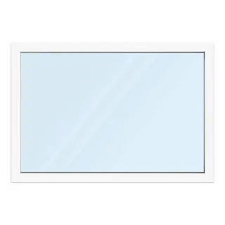Fenster 160x110 cm, Kunststoff Profil aluplast IDEAL® 4000, Weiß, 1600x1100 mm, einteilig festverglast, 2-fach Verglasung, individuell konfigurieren