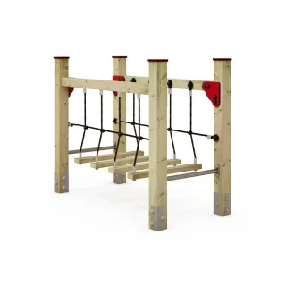 PRO Wackelbrücke für öffentlichen Spielplatz - Balanciergerät 11x11 cm Pfosten - Bewegungslandschaft Kletterparkour - Wetterfest stabil - Wickey