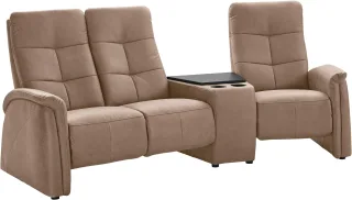 exxpo - sofa fashion 3-Sitzer "Tivoli, Kinosofa mit Relaxfunktion, mit Ablagetisch und Stauraum" bequem und komfortabel, hohe Rückenlehne