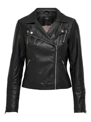 ONLY - ONLGEMMA FAUX LEATHER BIKER OTW NOOS Black - Gr. - 42