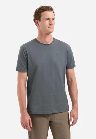 No Excess - T-Shirt Crewneck Slub dark steel - Gr. - XL
